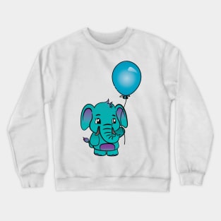 Elephant with Balloon Crewneck Sweatshirt